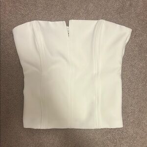 Zara White Structured Blouse